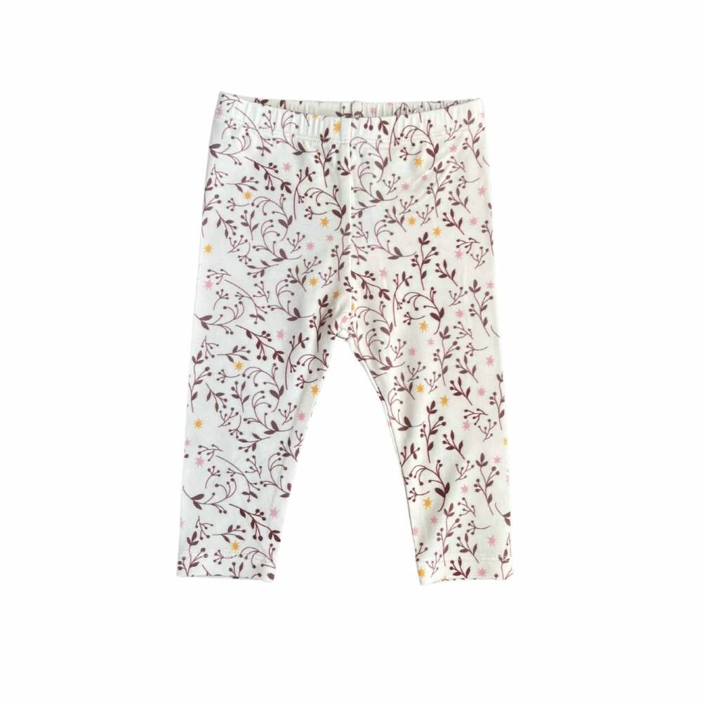 NEW BABYSPROUTS kids' basic leggings in floral vines
